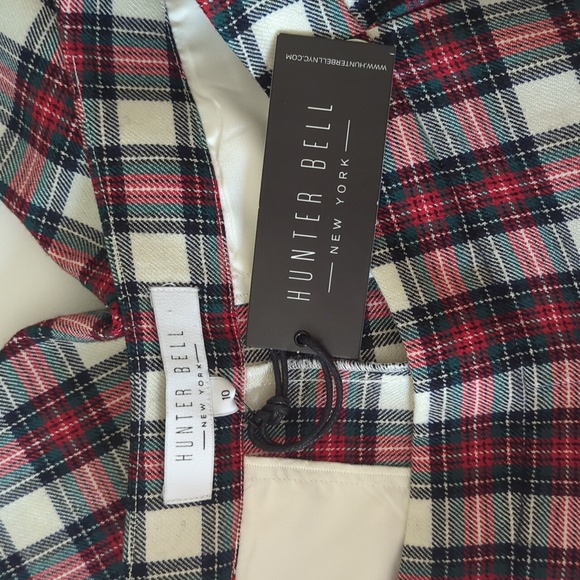 NWT Anthropologie Hunter Bell Women's Melina Pant 100% Virgin Wool Plaid l Size - Picture 9 of 9
